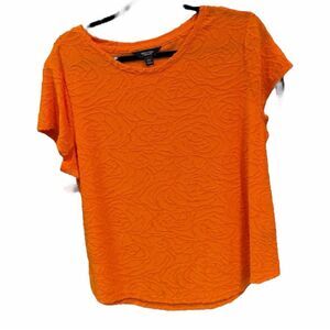 Simply Vera Vera Wang Vibrant Orange Floral Tee